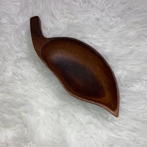 Vintage Monkey pod dish. 8 inch long 1.5 inches deep